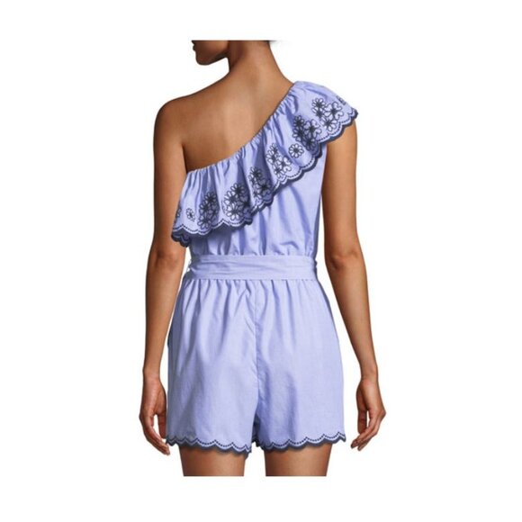 One-shoulder Daisy Embroidered Romper | Kate Spade - Picture 2 of 7